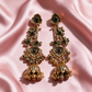 Antique Gold Floral Jhumka Earrings