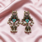 Golden Peacock Jhumka Earrings