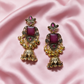 Multicolour Stone Antique Jhumka Earrings