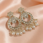 Pearl Drop Kundan Chandbali Earrings