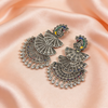 Oxidised Silver Peacock Jhumka Earrings | BME