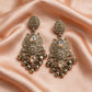 Antique Silver Crystal Drop Earrings