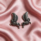 Oxidised Silver Elephant Statement Stud Earrings