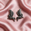 Oxidised Silver Elephant Statement Stud Earrings