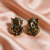 Oxidised Silver Ganesha Stud Earrings