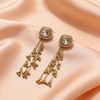 Gold Square Kundan Tassel Earrings | BME