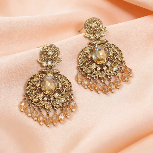 Gold Crystal Statement Earrings
