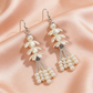 Pearl Floral Tassel Drop Earrings