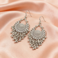 Oxidised Silver Chandbali Ghungroo Earrings