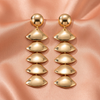 Gold Triangular Drop Earrings