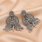 Oxidised Silver Dancing Lady Statement Earrings