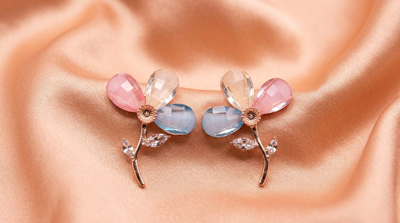 Multicolor Floral Drop Earrings