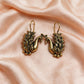 Antique Gold Peacock Jhumka Earrings