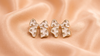 White Bow Statement Stud Earrings