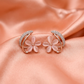 Crystal Bloom Hoop Flower Earrings