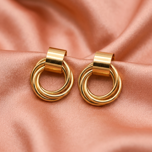 Ring Gold Hoop Earrings