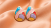 Multicolor Abstract Enamel Stud Earrings