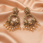 Golden Champagne Chandbali Earrings