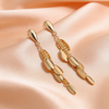 Gold Oval Chain Drop Earrings
