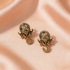 Ganesh Ji Studs Antique Gold Earrings