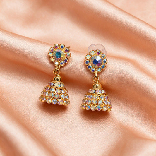 Aurora Crystal Jhumka Earrings