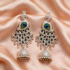 Peacock Feather Jhumka Earrings
