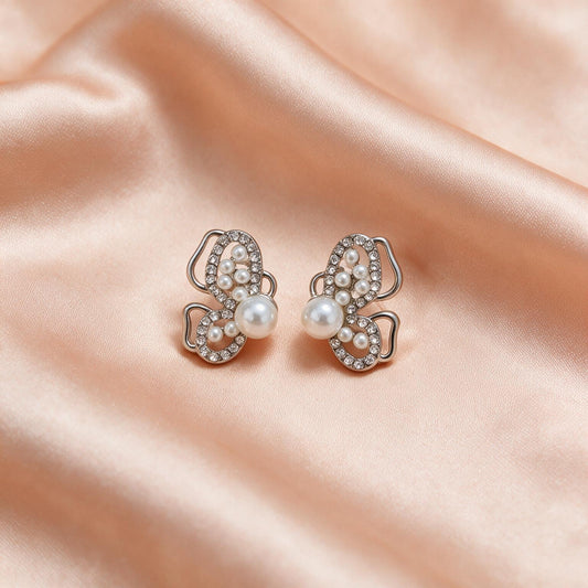Pearl Bow Elegance Earrings