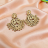 Big Round Drops Golden Statement Earrings