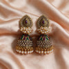 Multicolour Kundan Pearl Jhumka Earrings