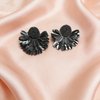 Black Feather Statement Earrings