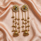 Multicolour Stone Long Jhumka Earrings