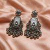 Antique Silver Floral Statement Earrings