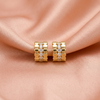 AD Gold Stud Earrings