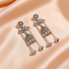 Bird Dome Ghungroo Oxidised Hanging Earrings | BME
