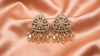 Golden Crystal Pearl Drop Earrings
