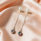 White Circle Moti Latkan Earrings
