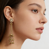 Gold Chain Tassel Earrings with Ghungroo Detailing