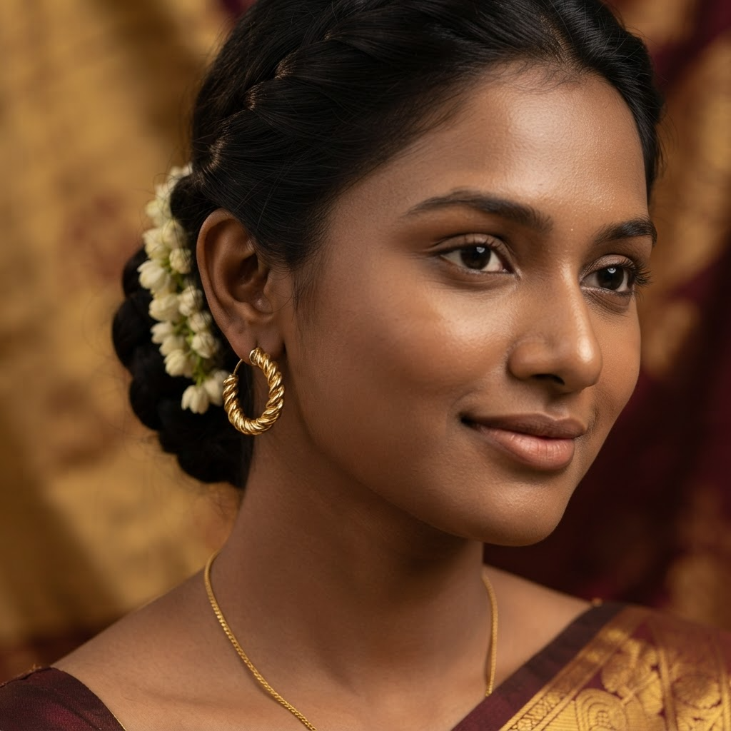 6-Pair Gold-Tone Stud & Hoop Earring Combo Set