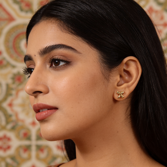 Golden Charm 6-Pair Stud & Hoop Earring Combo