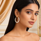 9-Pair Golden Hoop & Pearl Earring Combo Set