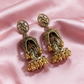 Antique Gold Radha Krishna Jhumka Earrings For Women