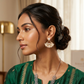 Pearl Floral Crystal Drop Earrings