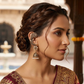 Antique Gold Temple Jhumka Earrings