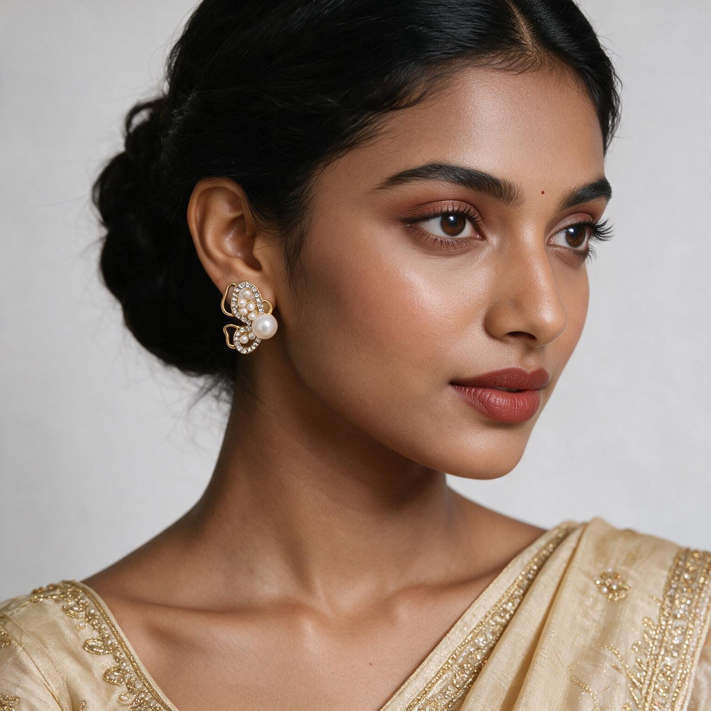 Pearl Bow Elegance Earrings