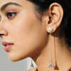 Triangular Pearl Drop Earrings