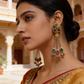 Multicolour Kundan Long Tassel Earrings