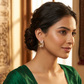 Golden Pearl Crystal Hoop Earrings