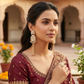Elegant Gold-Toned Oval Floral Jhumka Earrings with Chain Drops