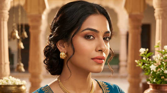 Golden Textured Hoop Earrings