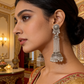 Chained Drop Dome Oxi Long Hanging Earrings